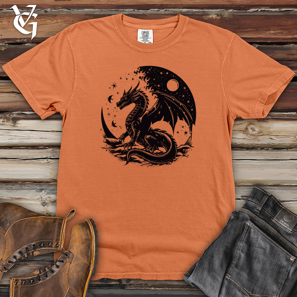 Viking Goods Dragon Night Silhouette Heavy Cotton Comfort Colors Tee Burnt Orange / L