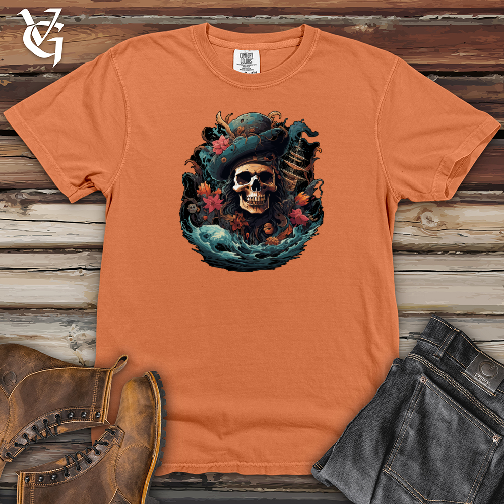 Viking Goods Dreadful Shipwreck Skull Heavy Cotton Comfort Colors Tee Burnt Orange / L