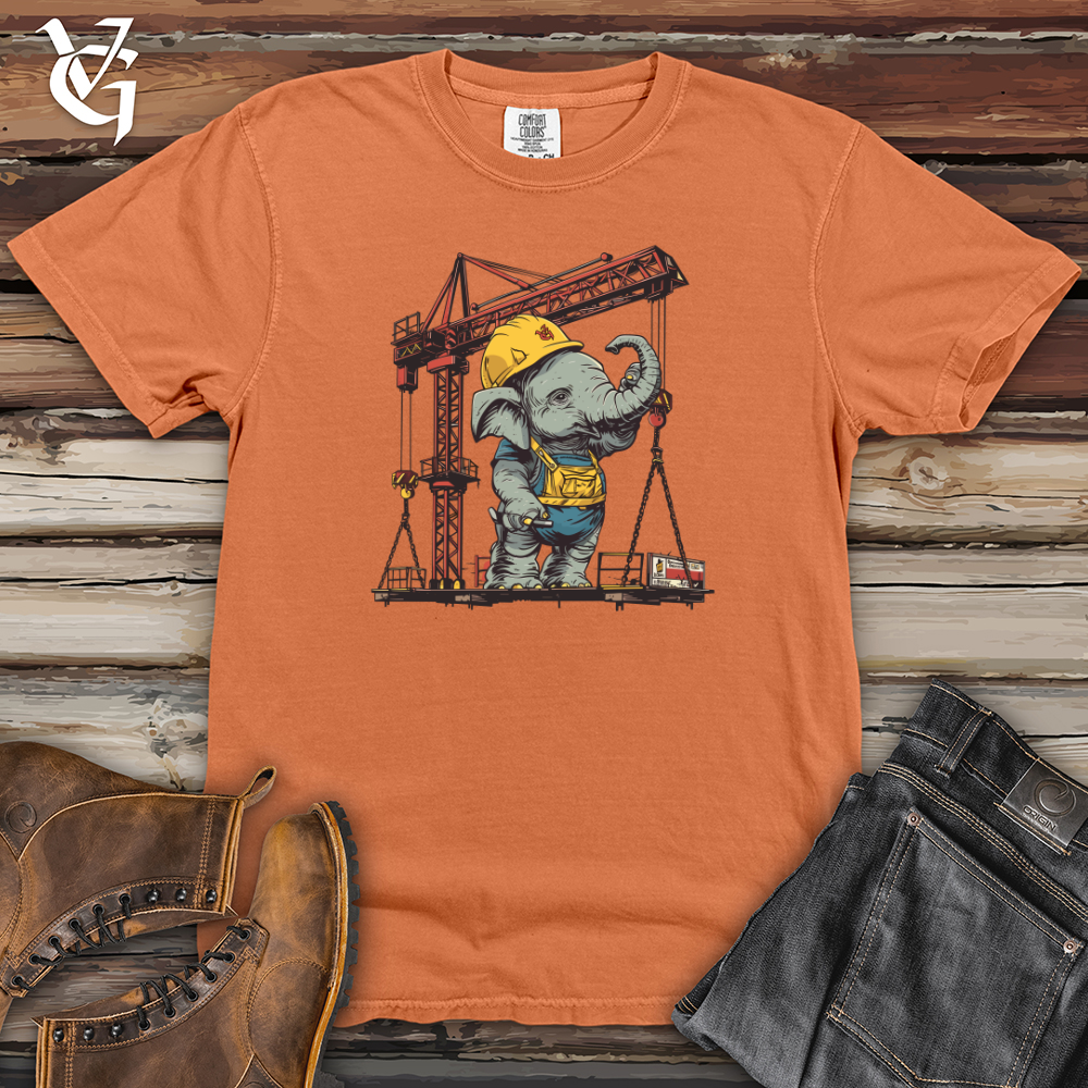 Viking Goods Elephant Construction Crew Heavy Cotton Comfort Colors Tee Burnt Orange / L