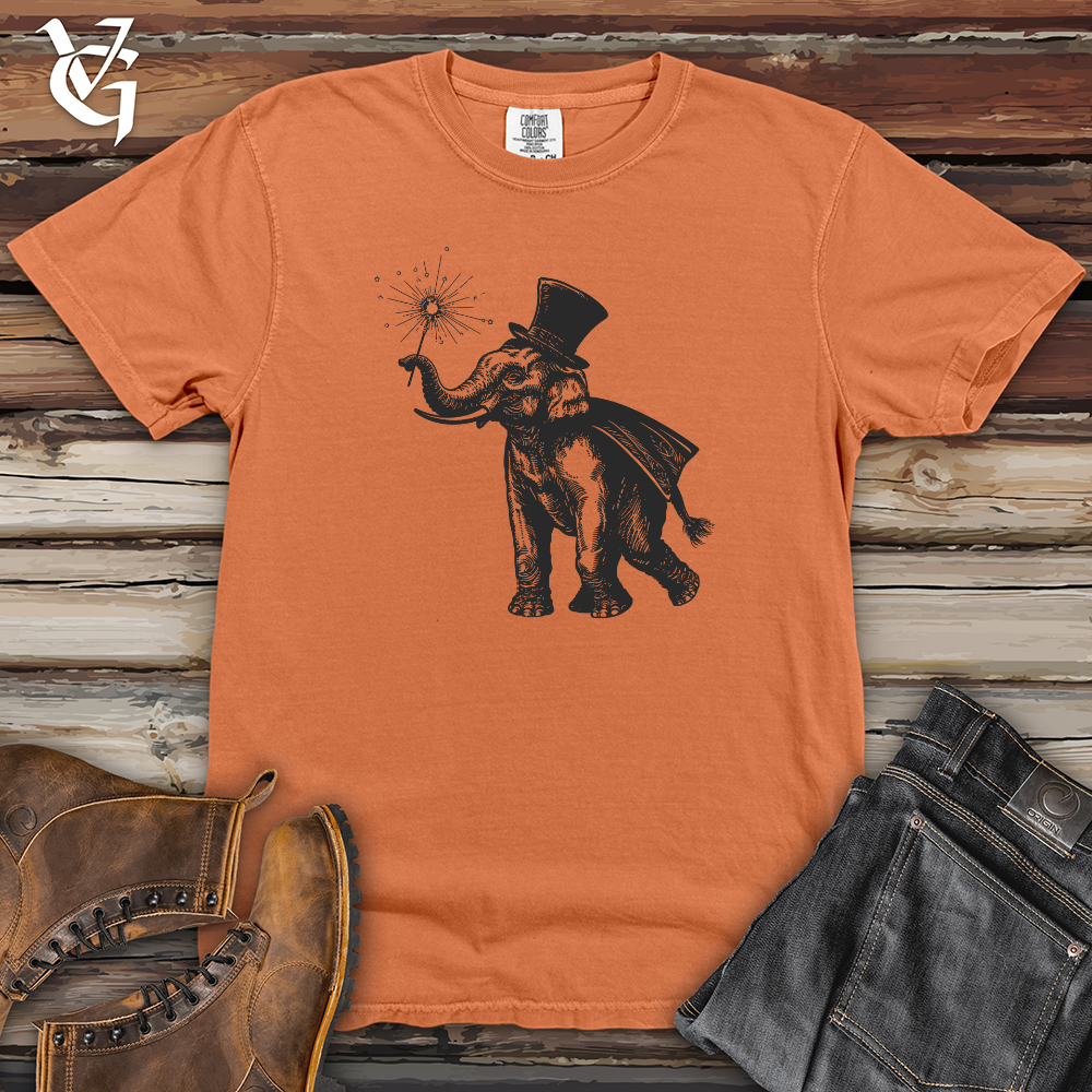Viking Goods Elephant Sparkler Celebration Heavy Cotton Comfort Colors Tee Burnt Orange / L