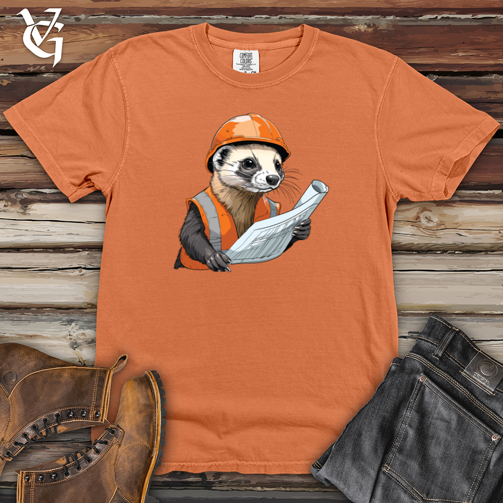 Viking Goods Ferret Engineer Blueprint Heavy Cotton Comfort Colors Tee Burnt Orange / L