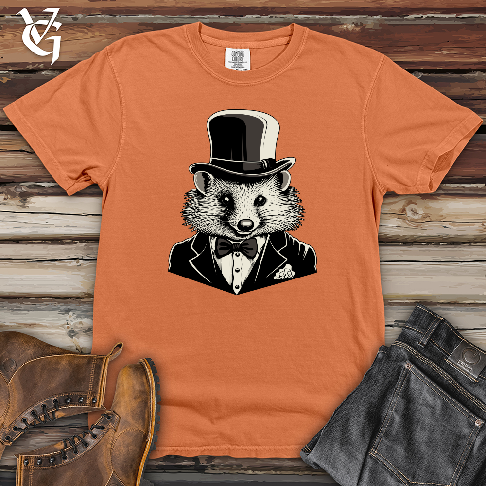 Viking Goods Gentleman Raccoon Dapper Heavy Cotton Comfort Colors Tee Burnt Orange / L