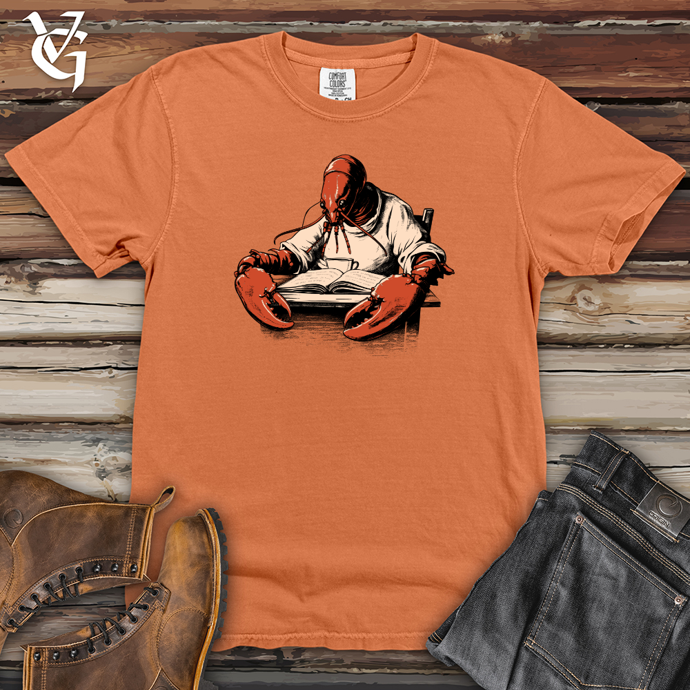 Viking Goods Lobster Literati Tranquil Read Heavy Cotton Comfort Colors Tee Burnt Orange / L