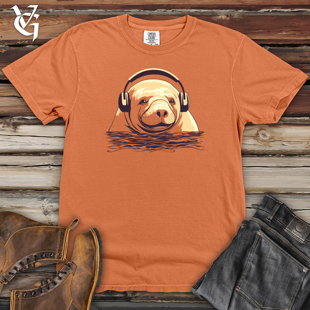 Viking Goods Manatee Headphone Bliss Heavy Cotton Comfort Colors Tee Burnt Orange / L