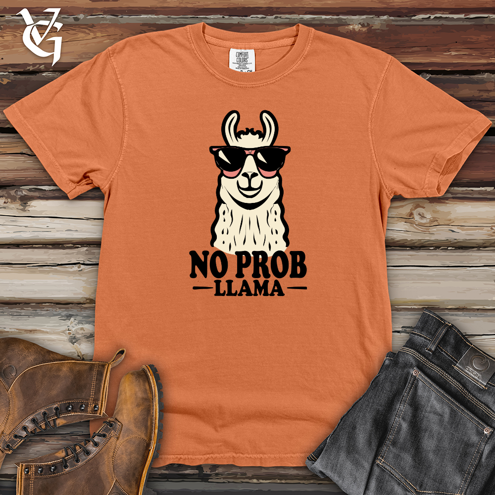 Viking Goods No Prob llama Heavy Cotton Comfort Colors Tee Burnt Orange / L