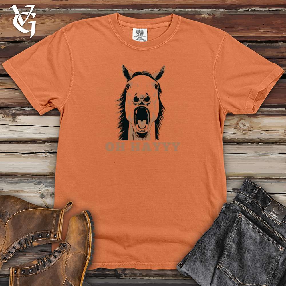 Viking Goods OH HAYYY Heavy Cotton Comfort Colors Tee Burnt Orange / L