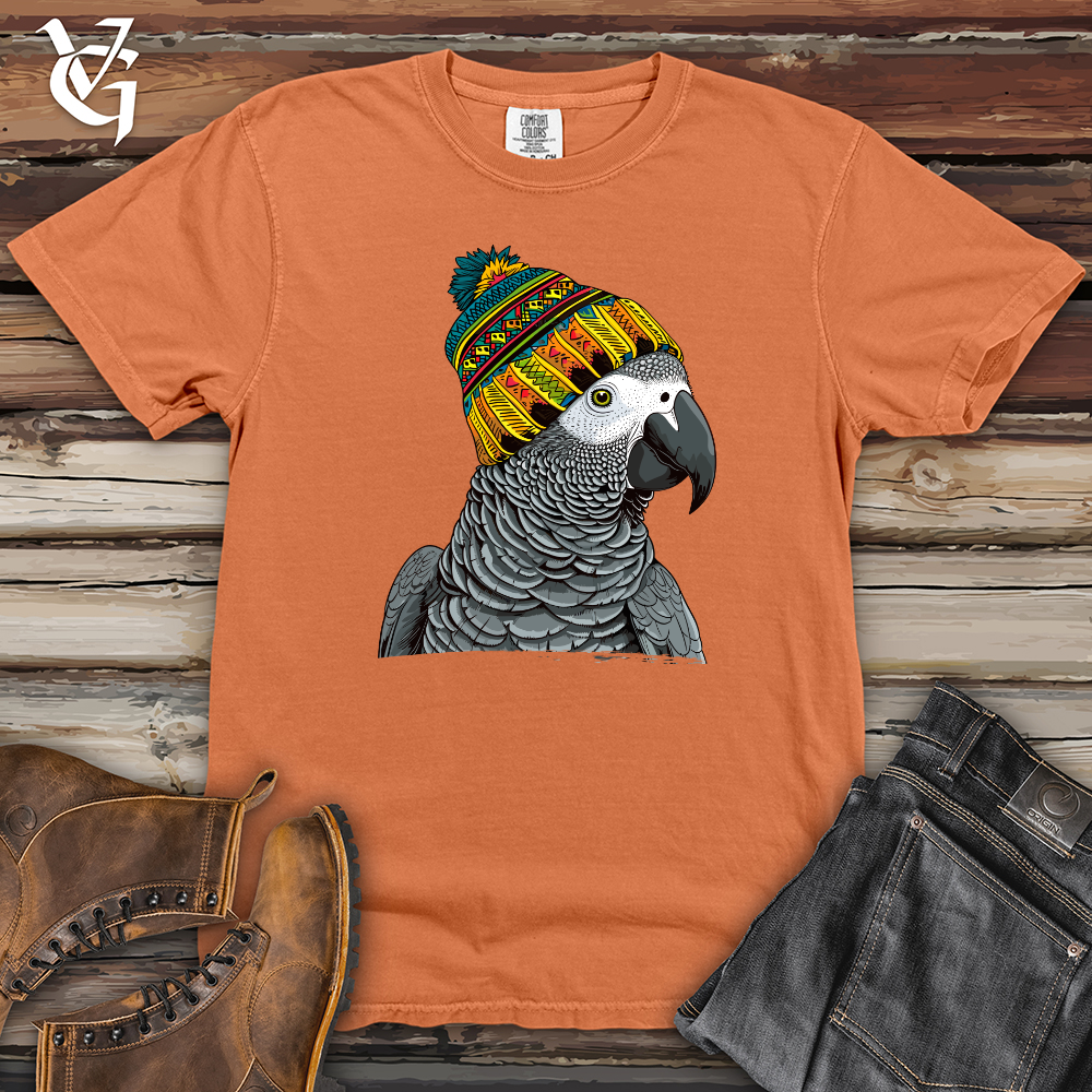 Viking Goods Parrot Beanie Look Heavy Cotton Comfort Colors Tee Burnt Orange / L