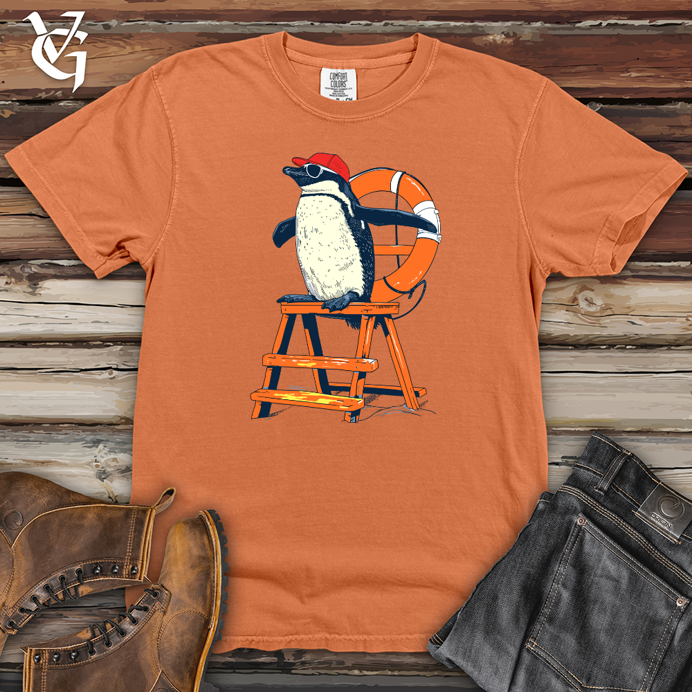 Viking Goods Penguin Lifeguard Duty Heavy Cotton Comfort Colors Tee Burnt Orange / L