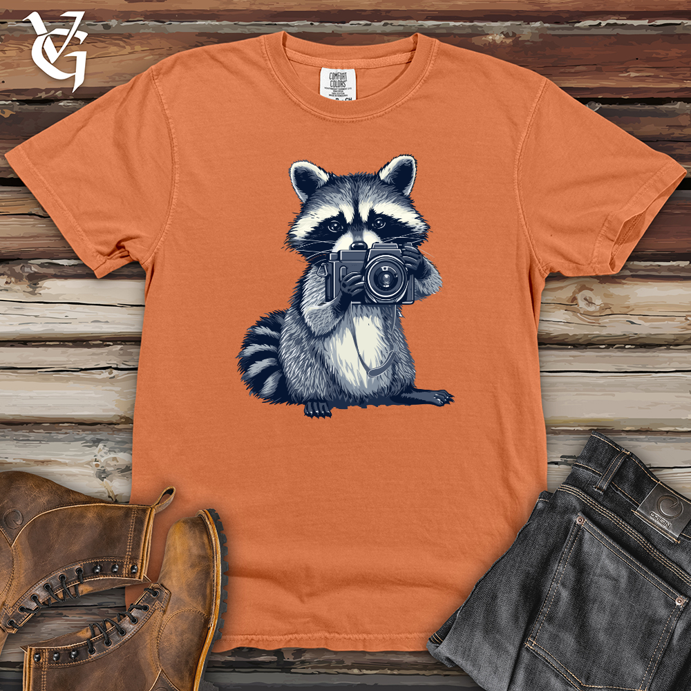 Viking Goods Raccoon Photographer Snapshot Heavy Cotton Comfort Colors Tee Burnt Orange / L