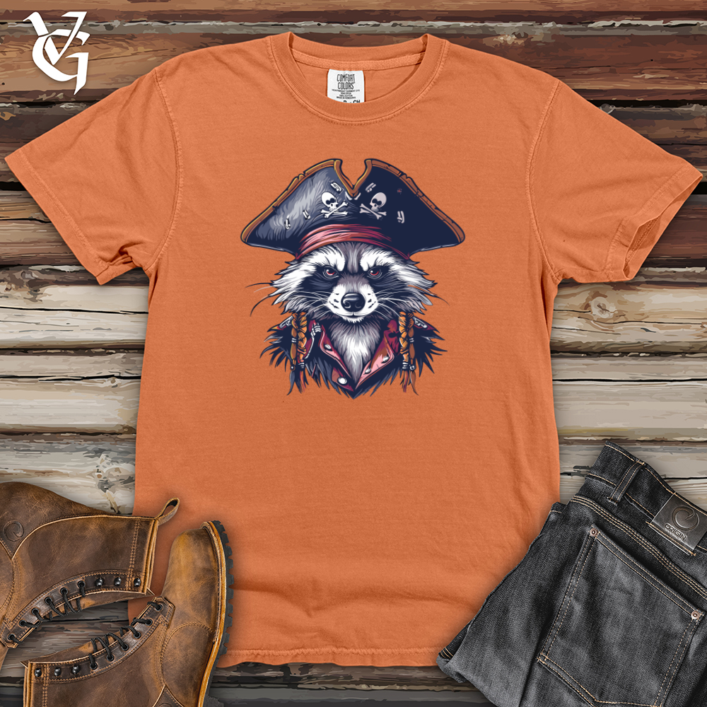 Viking Goods Raccoon Pirate Captain Heavy Cotton Comfort Colors Tee Burnt Orange / L