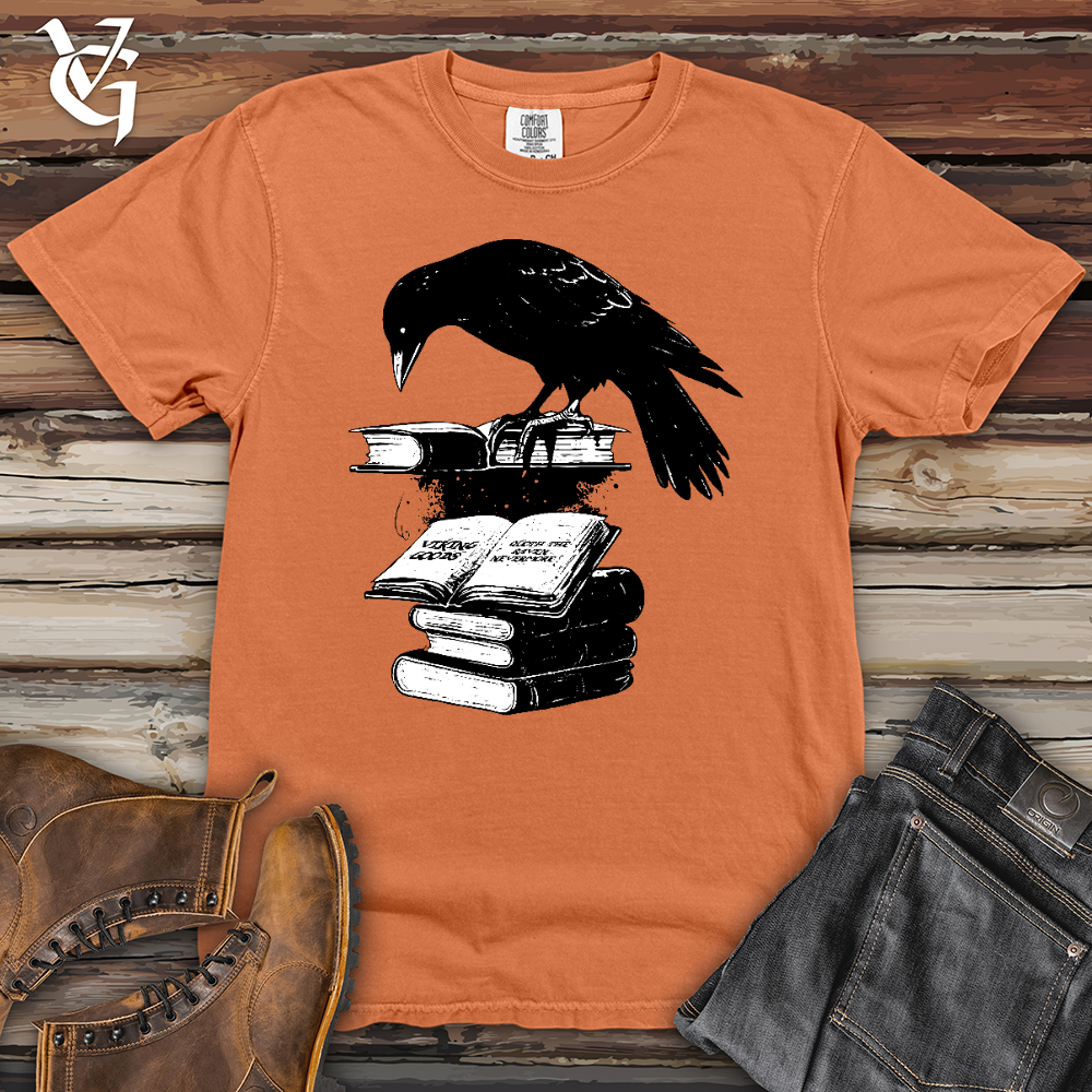 Viking Goods Raven Reading Fanatic Heavy Cotton Comfort Colors Tee Burnt Orange / L