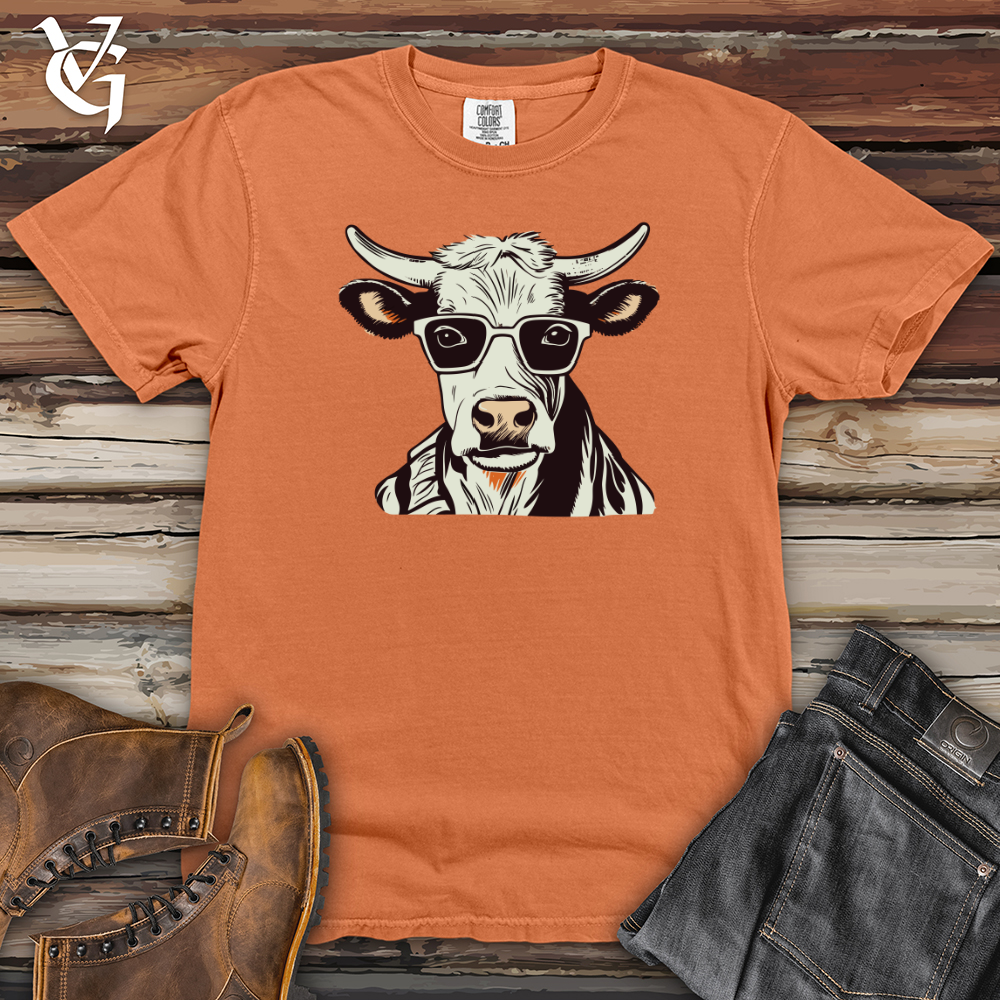 Viking Goods Retro Maverick Moo 01 Heavy Cotton Comfort Colors Tee Burnt Orange / L
