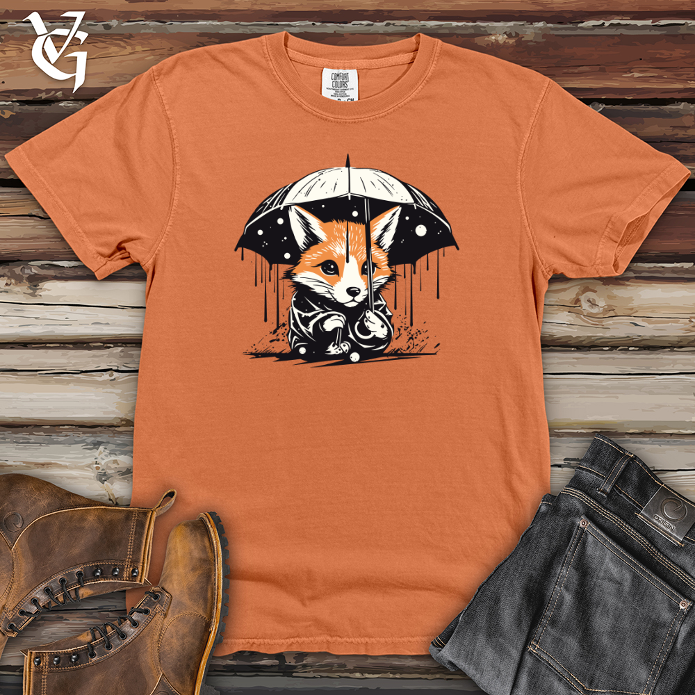 Viking Goods Retro Rainy Fox Heavy Cotton Comfort Colors Tee Burnt Orange / L