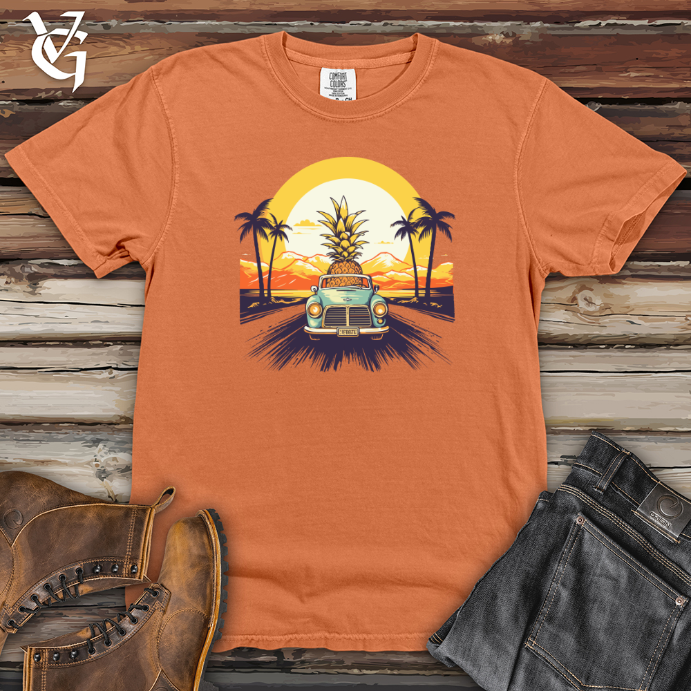 Viking Goods Retro Roadtrip Pineapple Heavy Cotton Comfort Colors Tee Burnt Orange / L