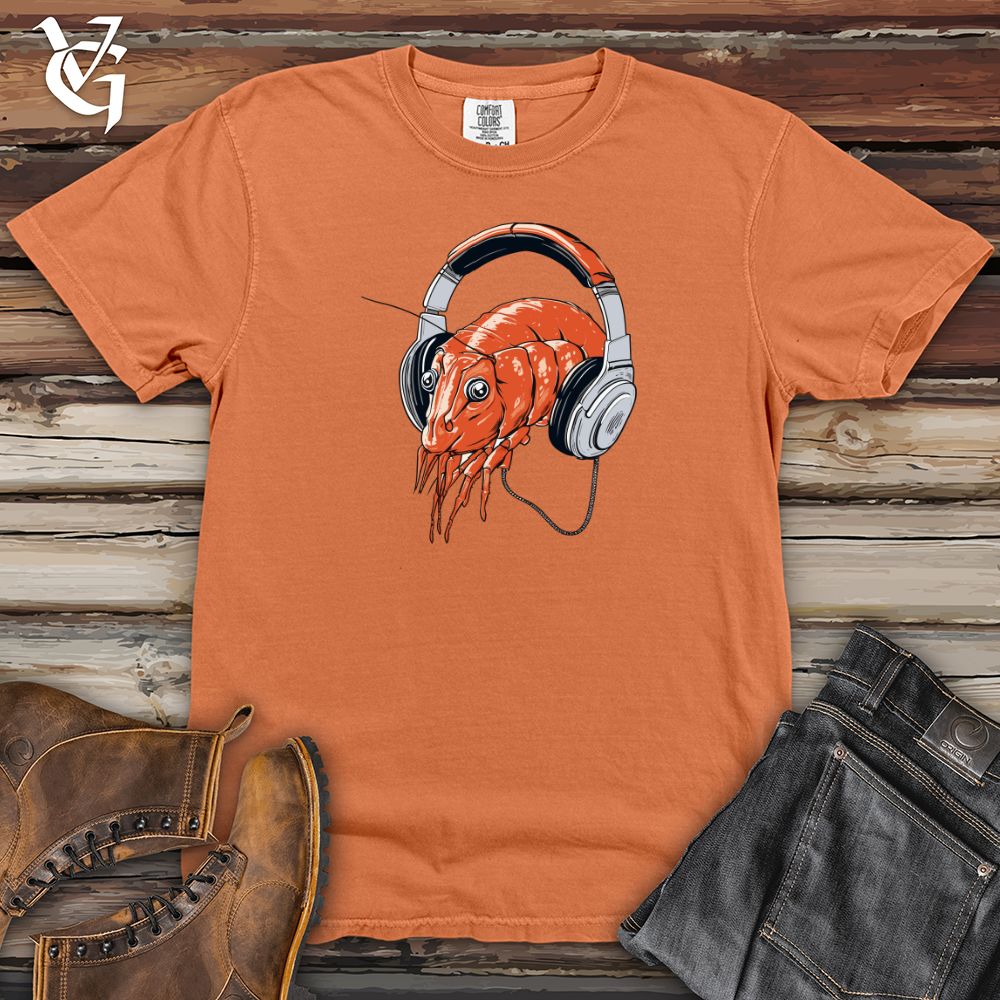 Viking Goods Shrimp Headphone Harmony Heavy Cotton Comfort Colors Tee Burnt Orange / L