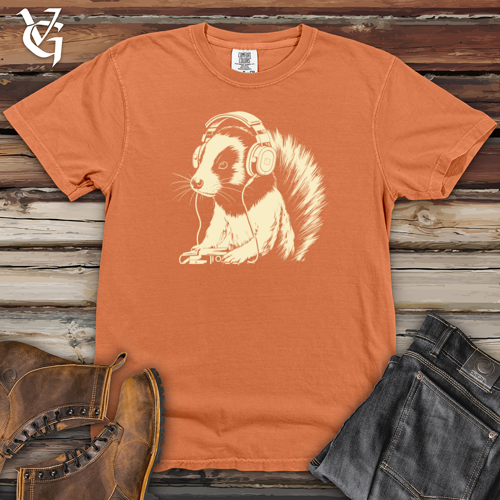 Viking Goods Skunk Headphone Harmony Heavy Cotton Comfort Colors Tee Burnt Orange / L