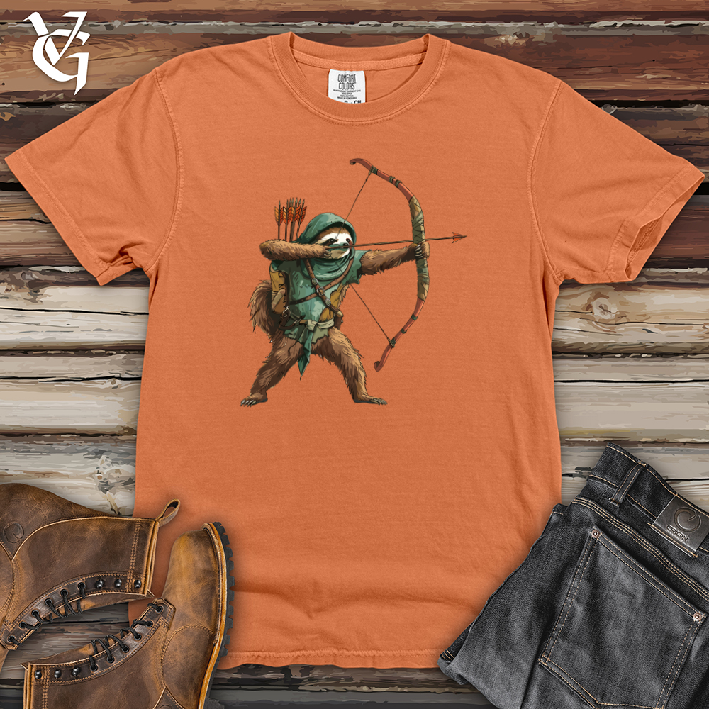 Viking Goods Sloth Archer Adventure Heavy Cotton Comfort Colors Tee Burnt Orange / L