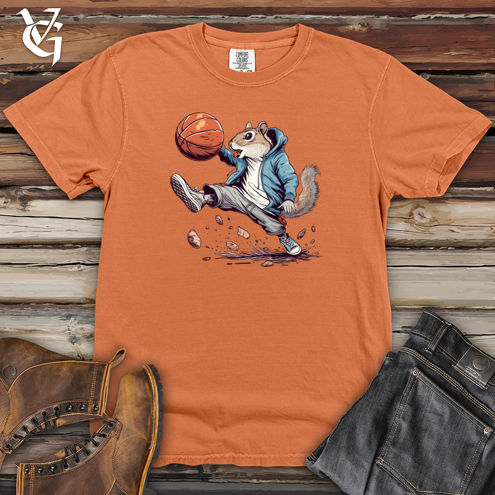 Viking Goods Squirrel Basketball Hustle Heavy Cotton Comfort Colors Tee Burnt Orange / L