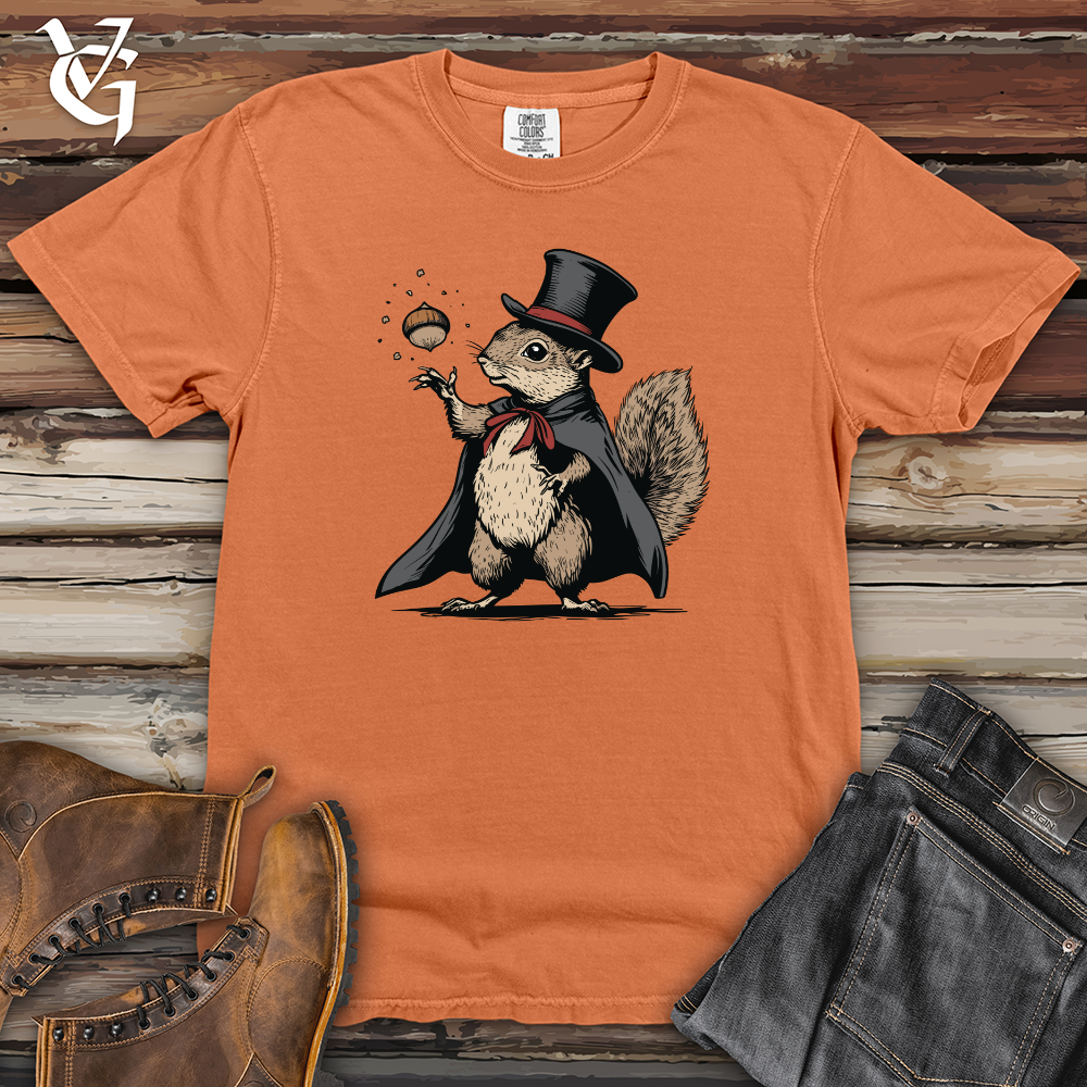 Viking Goods Squirrel Magician Show Heavy Cotton Comfort Colors Tee Burnt Orange / L