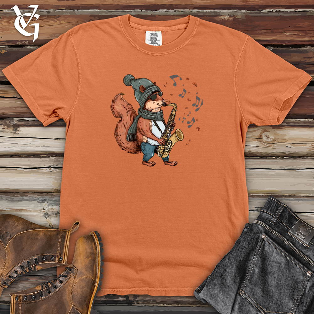 Viking Goods Squirrel Saxophone Solo Heavy Cotton Comfort Colors Tee Burnt Orange / L