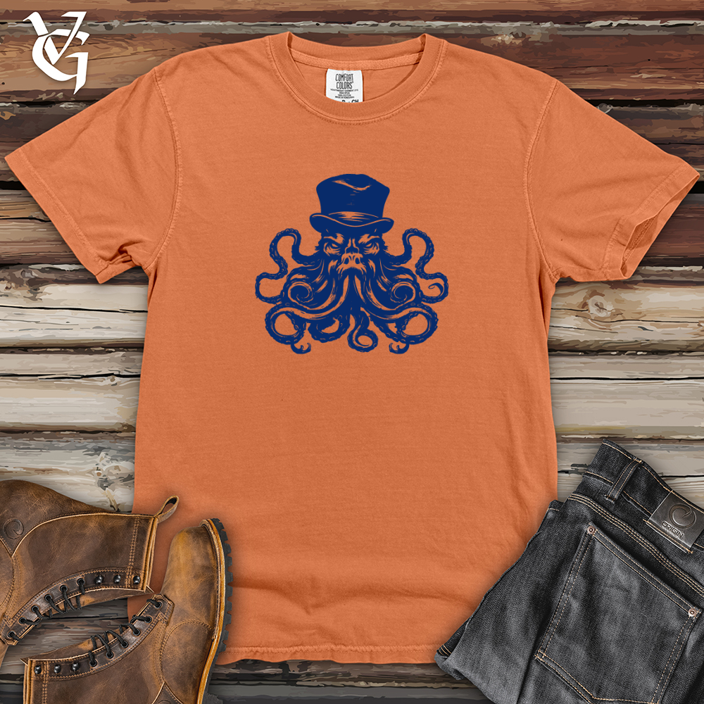 Viking Goods Top Hat Kraken Heavy Cotton Comfort Colors Tee Burnt Orange / L