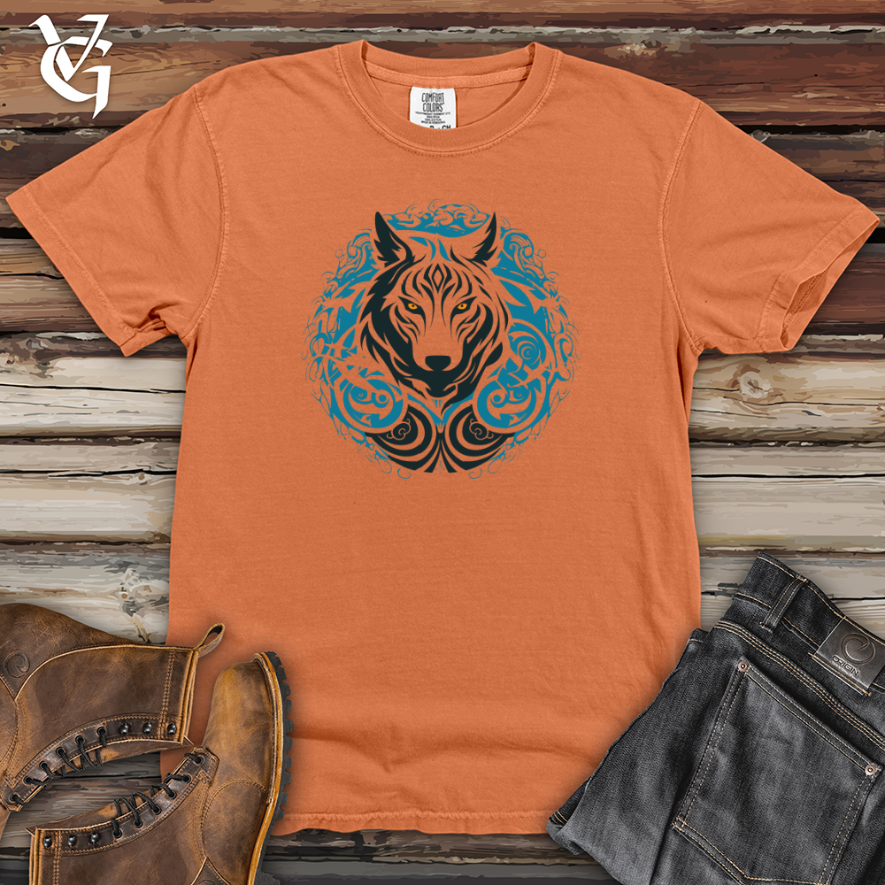 Viking Goods Tribal Wolf Essence Heavy Cotton Comfort Colors Tee Burnt Orange / L