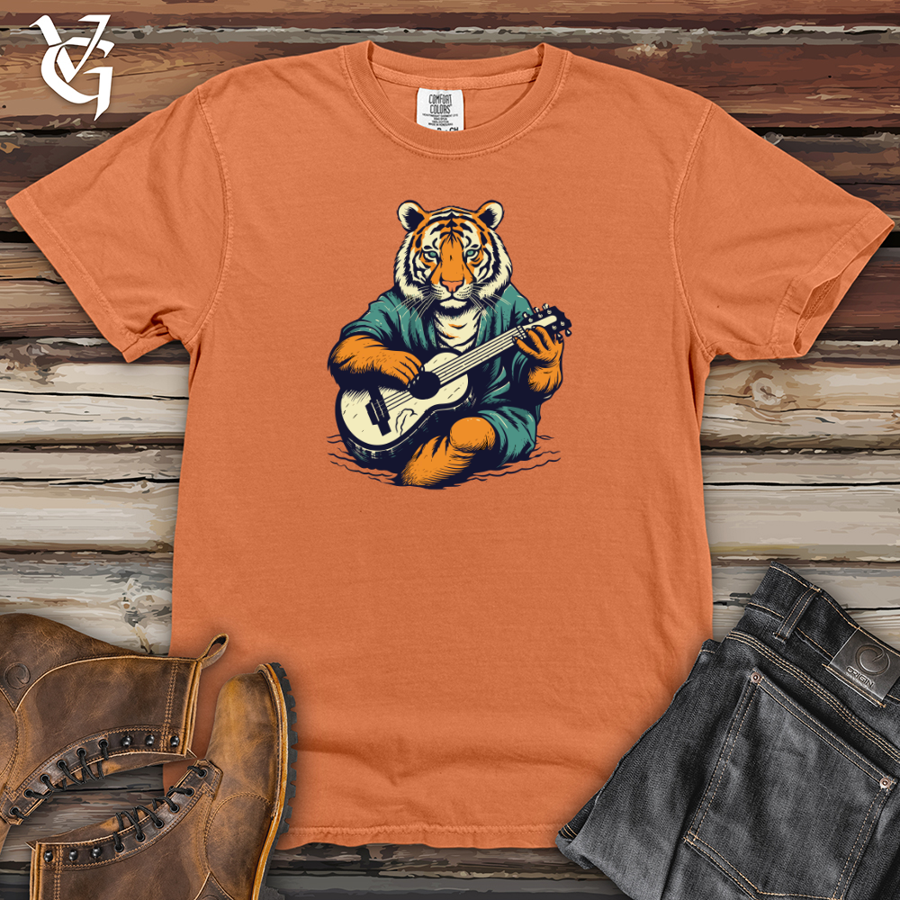 Viking Goods Ukulele Strum Tiger Heavy Cotton Comfort Colors Tee Burnt Orange / L