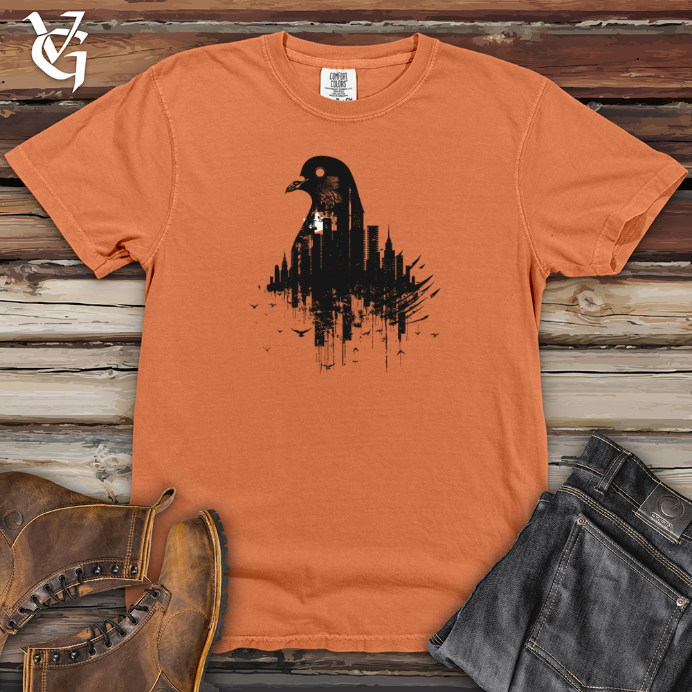 Viking Goods Urban Pigeon Silhouette Heavy Cotton Comfort Colors Tee Burnt Orange / L
