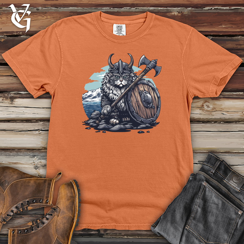 Viking Goods Viking Cat Warrior Heavy Cotton Comfort Colors Tee Burnt Orange / L