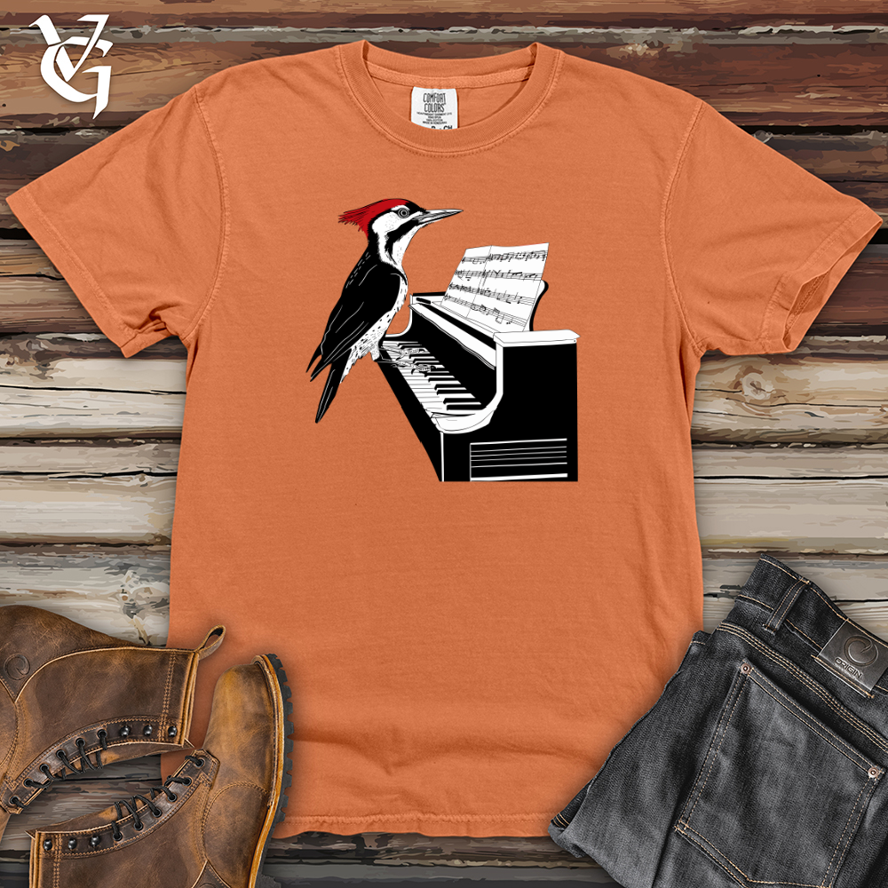 Viking Goods Woodpecker Piano Solo Heavy Cotton Comfort Colors Tee Burnt Orange / L