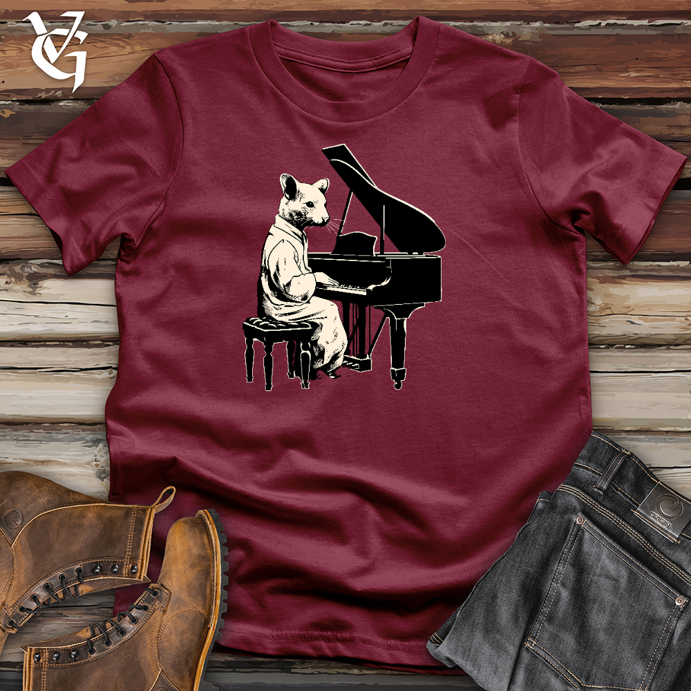 Viking Goods A Mouse Playing Piano Cotton Tee Cardinal / L