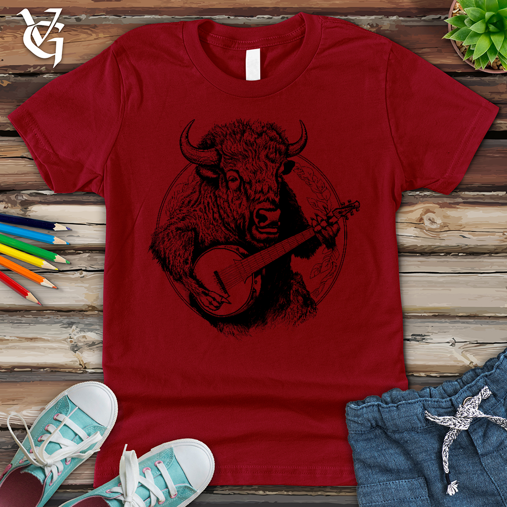 Viking Goods Banjo Bison Youth Tee Cardinal / L