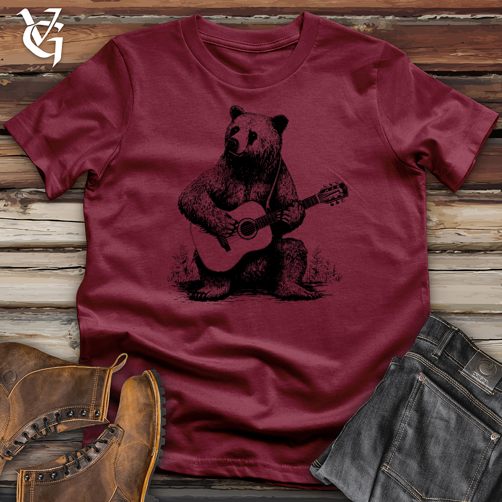 Viking Goods Bear Guitarist Cotton Tee Cardinal / L
