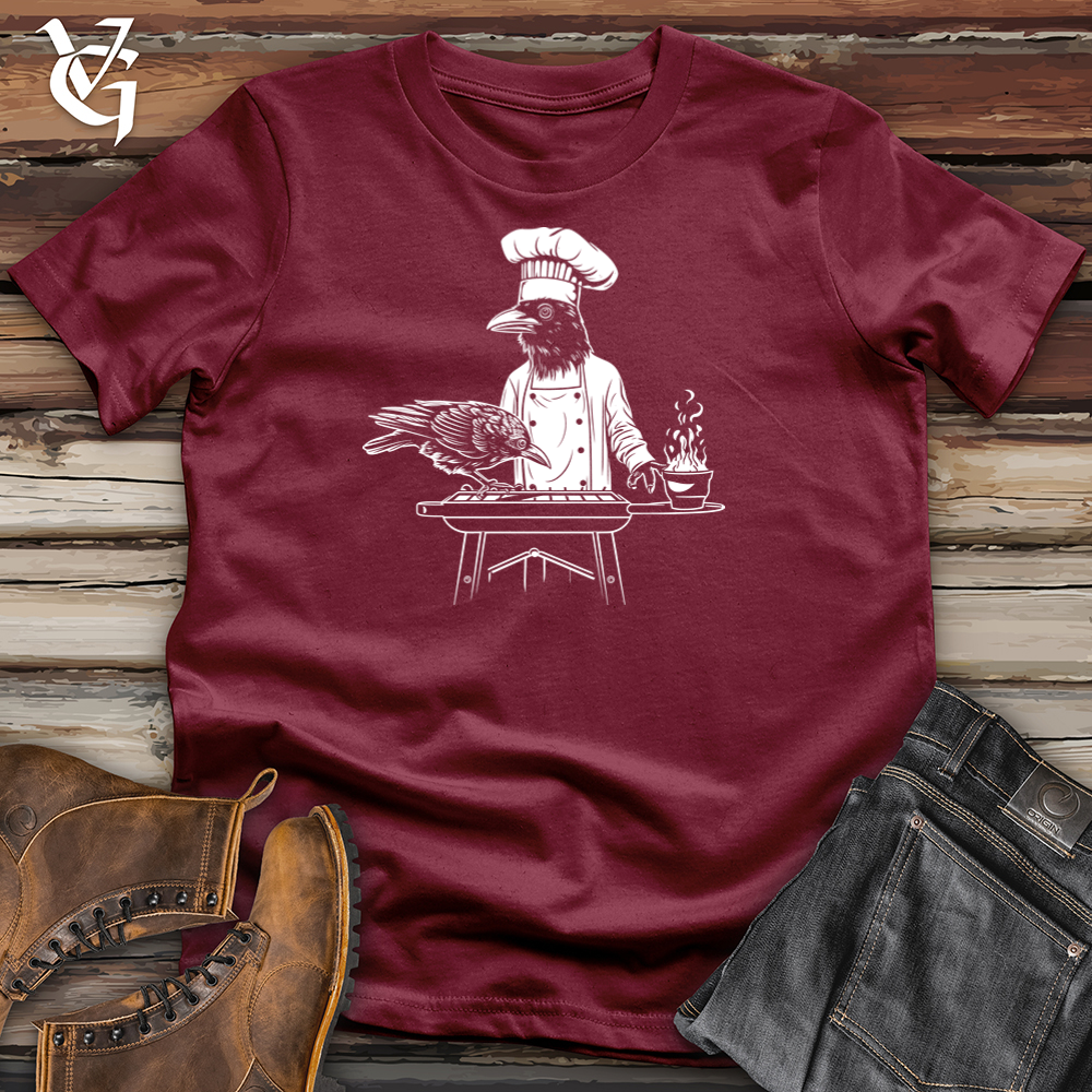 Viking Goods Chef Raven Grillmaster Cotton Tee Cardinal / L