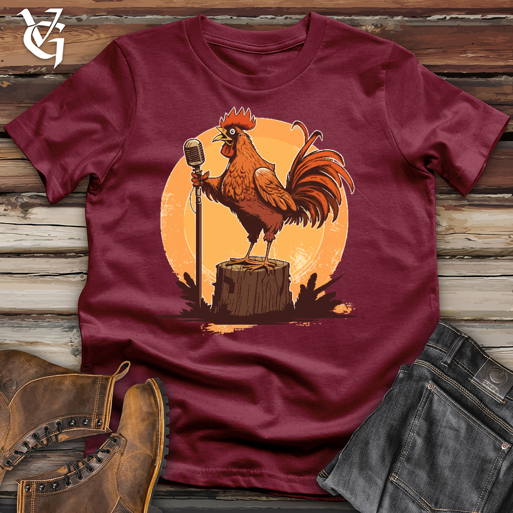 Viking Goods Chicken Rockstar Cotton Tee Cardinal / L