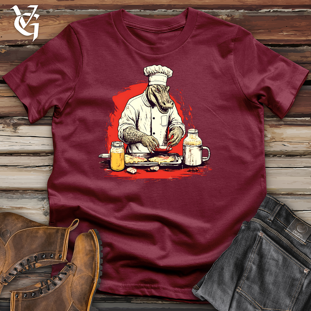 Viking Goods Cooking Crocodile cotton Tee Cardinal / L