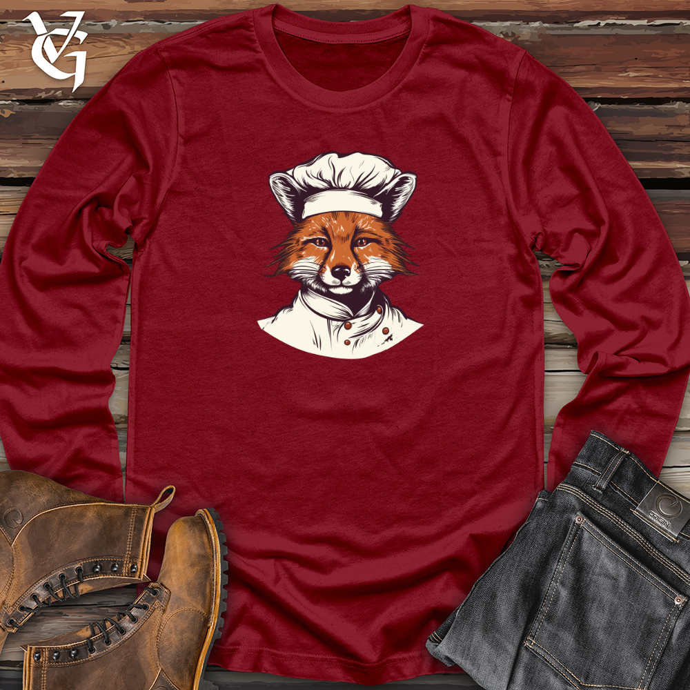 Viking Goods Culinary Whisked Fox Long Sleeve Cardinal / L