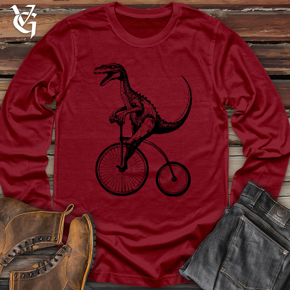 Viking Goods Dinosaur Cyclist Long Sleeve Cardinal / L