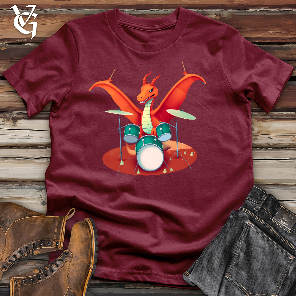 Viking Goods Dragon Drums Cotton Tee Cardinal / L