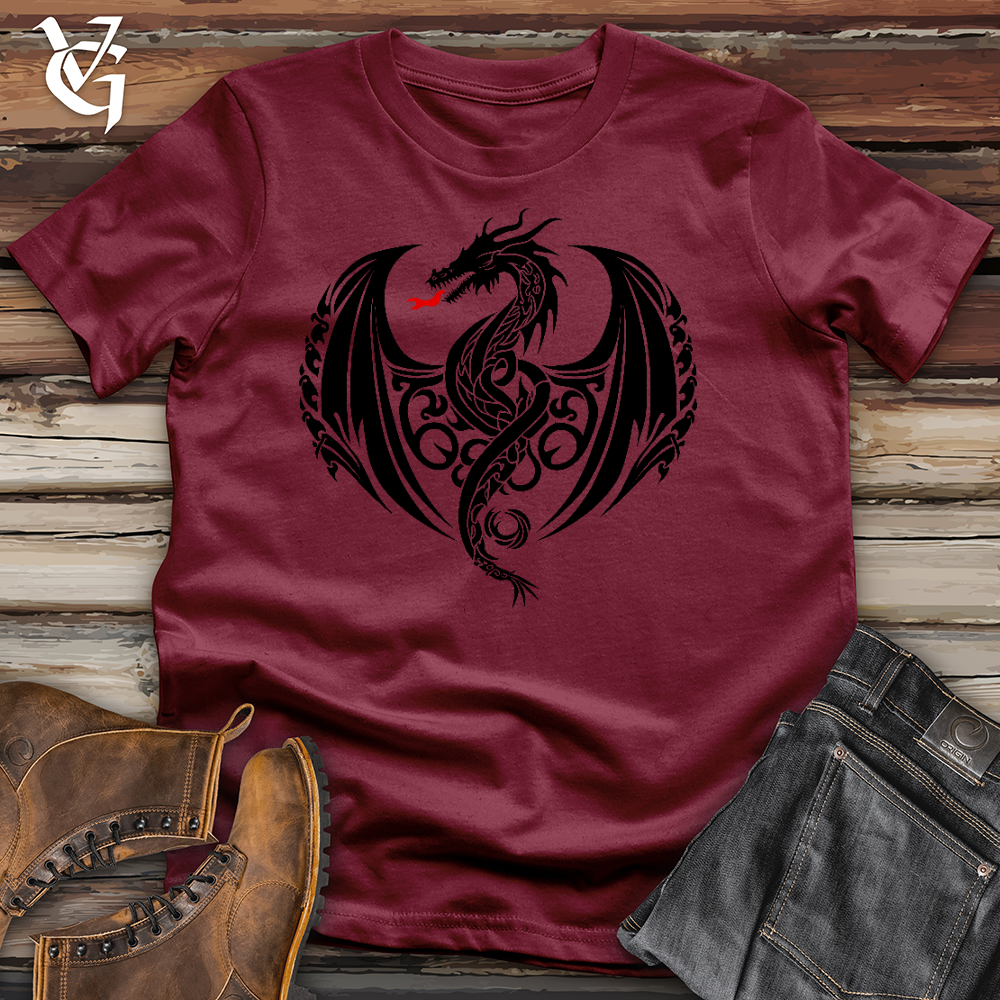 Viking Goods Fire Breathing Dragon Cotton Tee Cardinal / L