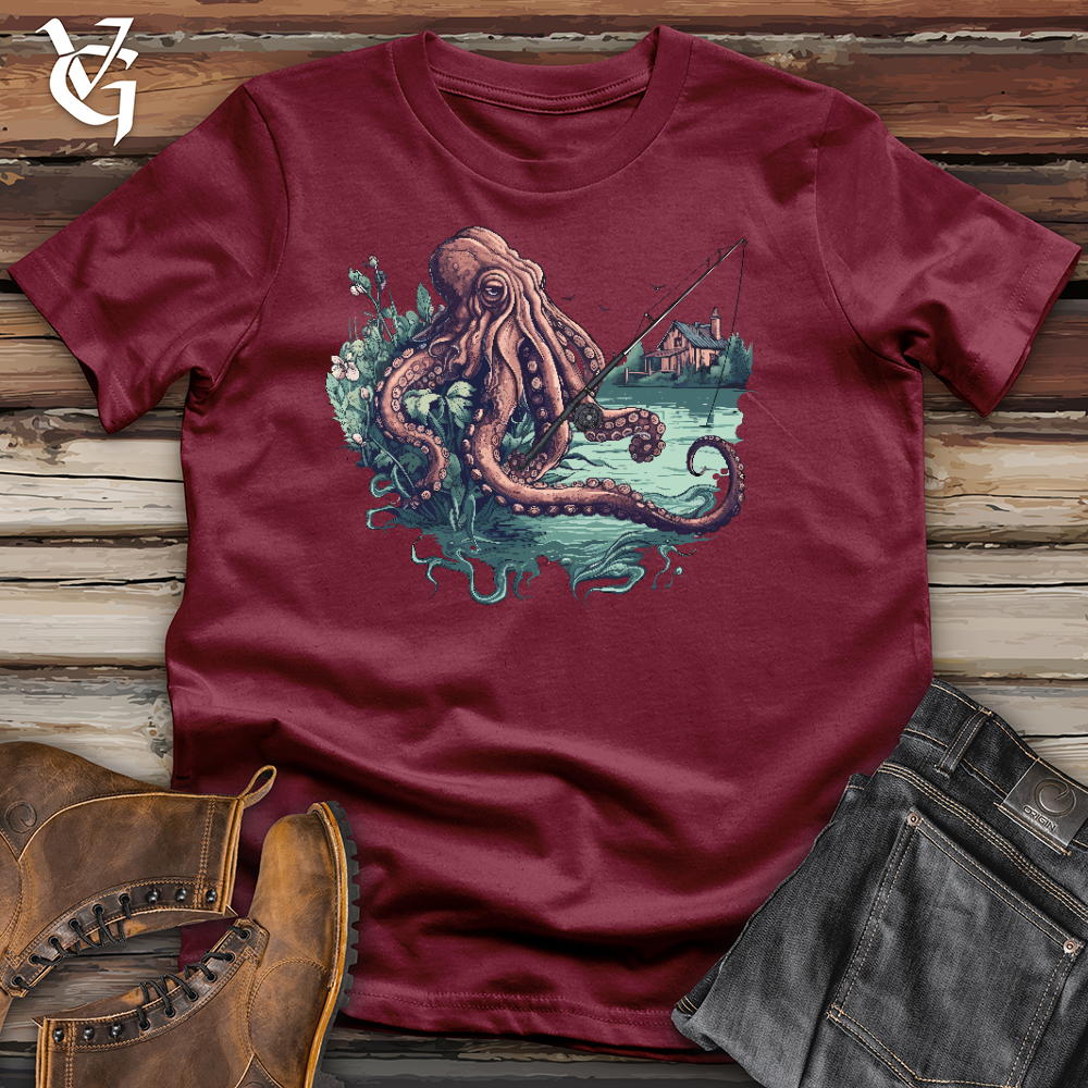 Viking Goods Fishing Octopus Cotton Tee Cardinal / L