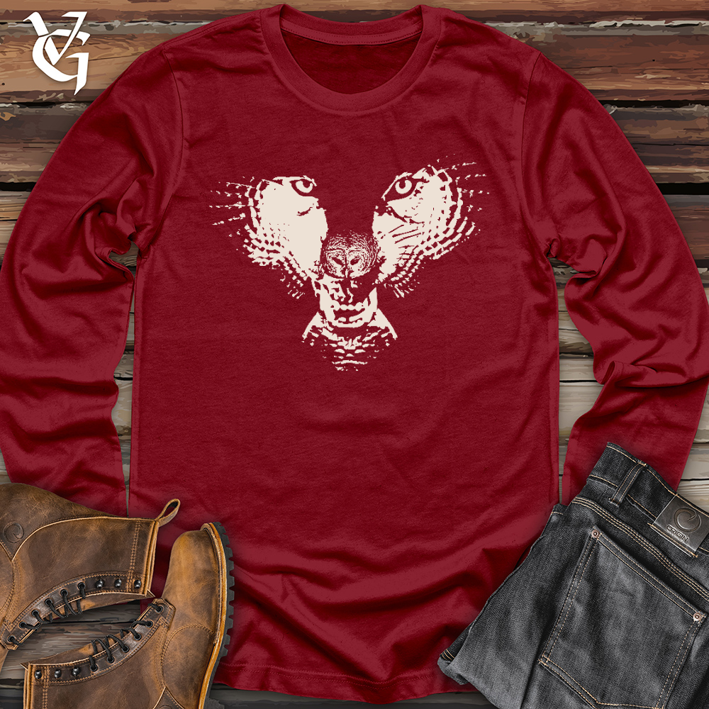 Viking Goods Flying Wolf Long Sleeve Cardinal / L