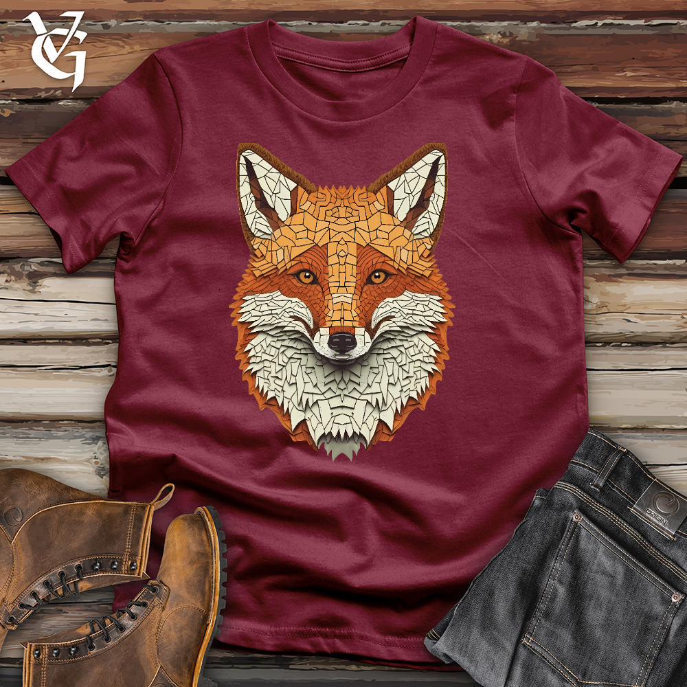 Viking Goods Fox Jigsaw Cotton Tee Cardinal / L