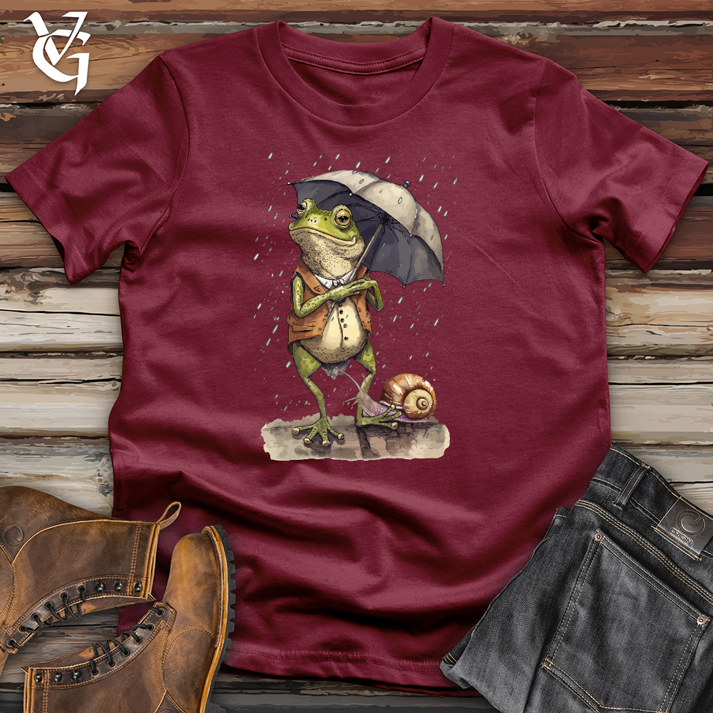 Viking Goods Frog In The Rain Cotton Tee Cardinal / L