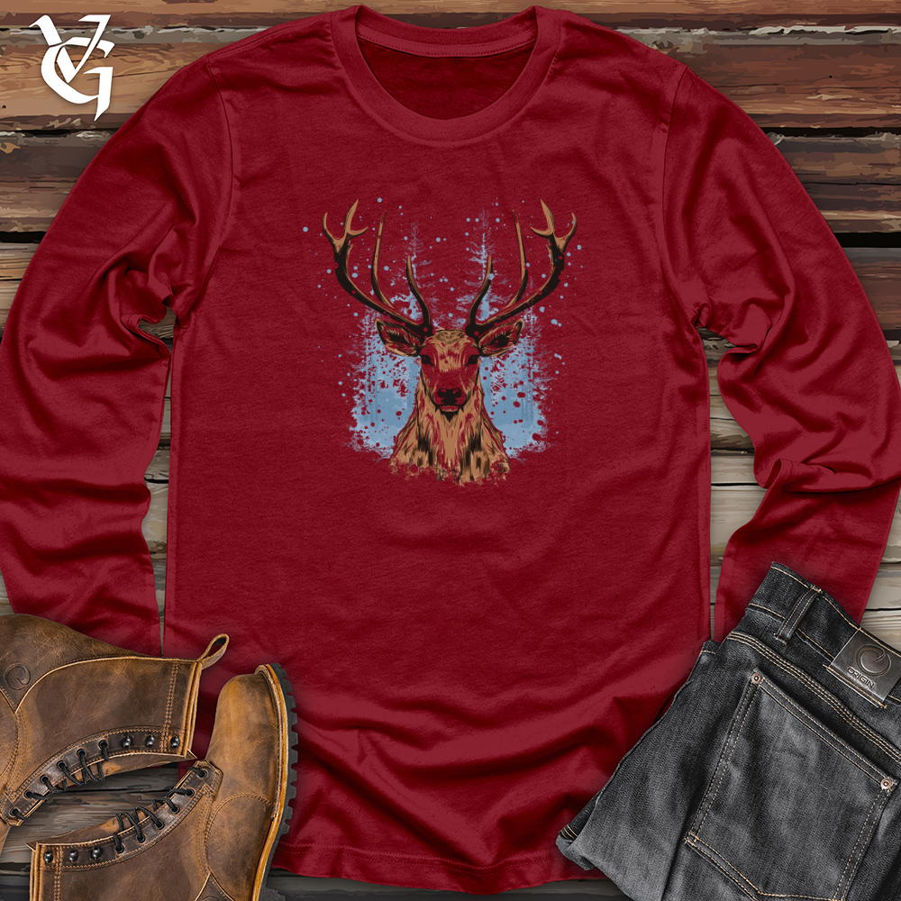 Viking Goods Frosty Antler Cascade Long Sleeve Cardinal / L