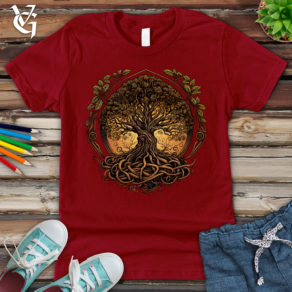 Viking Goods Illuminated Tree Youth Tee Cardinal / L