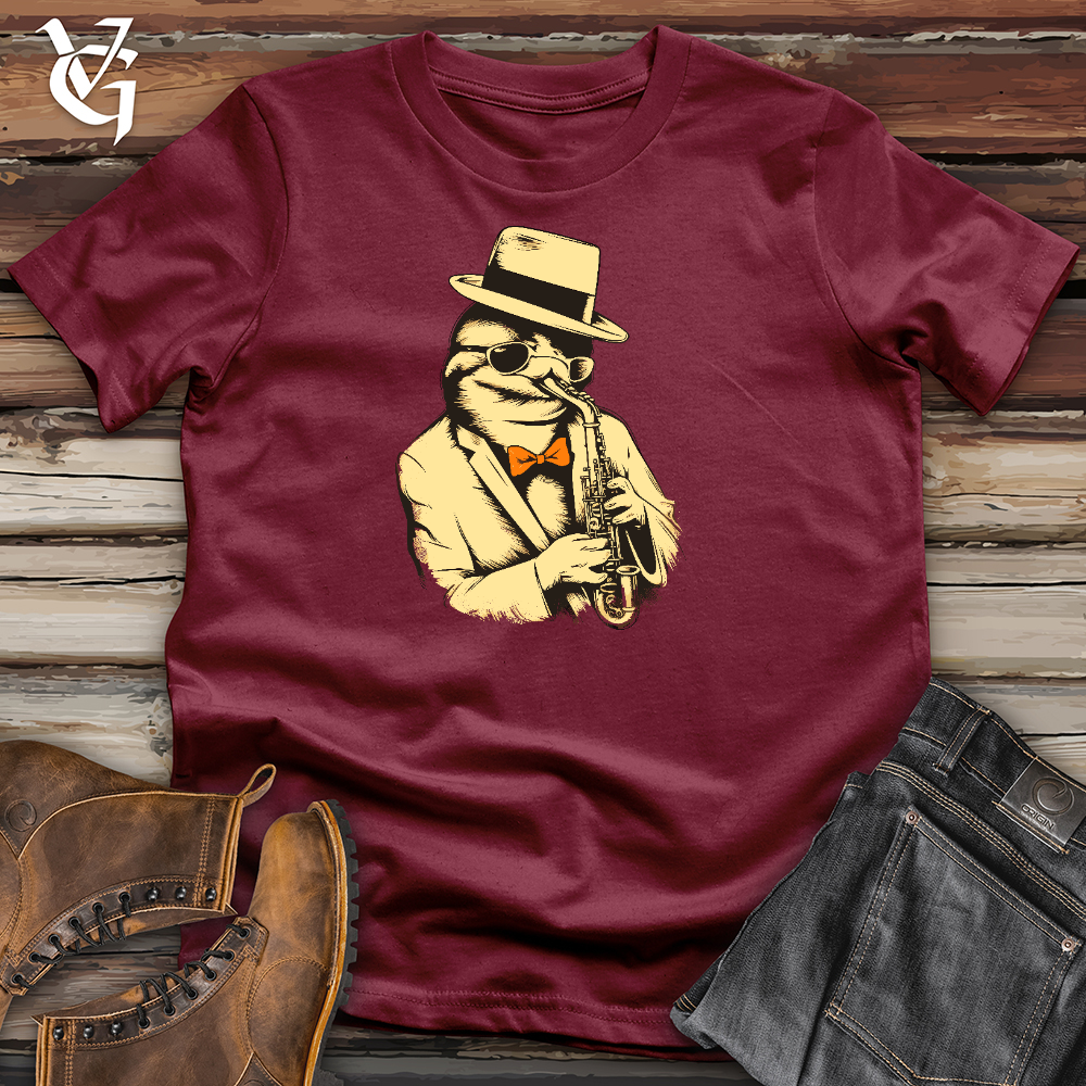 Viking Goods Jazzy Penguin Serenade Cotton Tee Cardinal / L