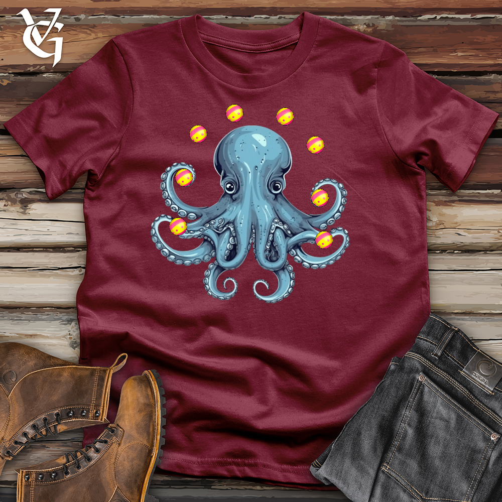 Viking Goods Juggling Octopus Cotton Tee Cardinal / L