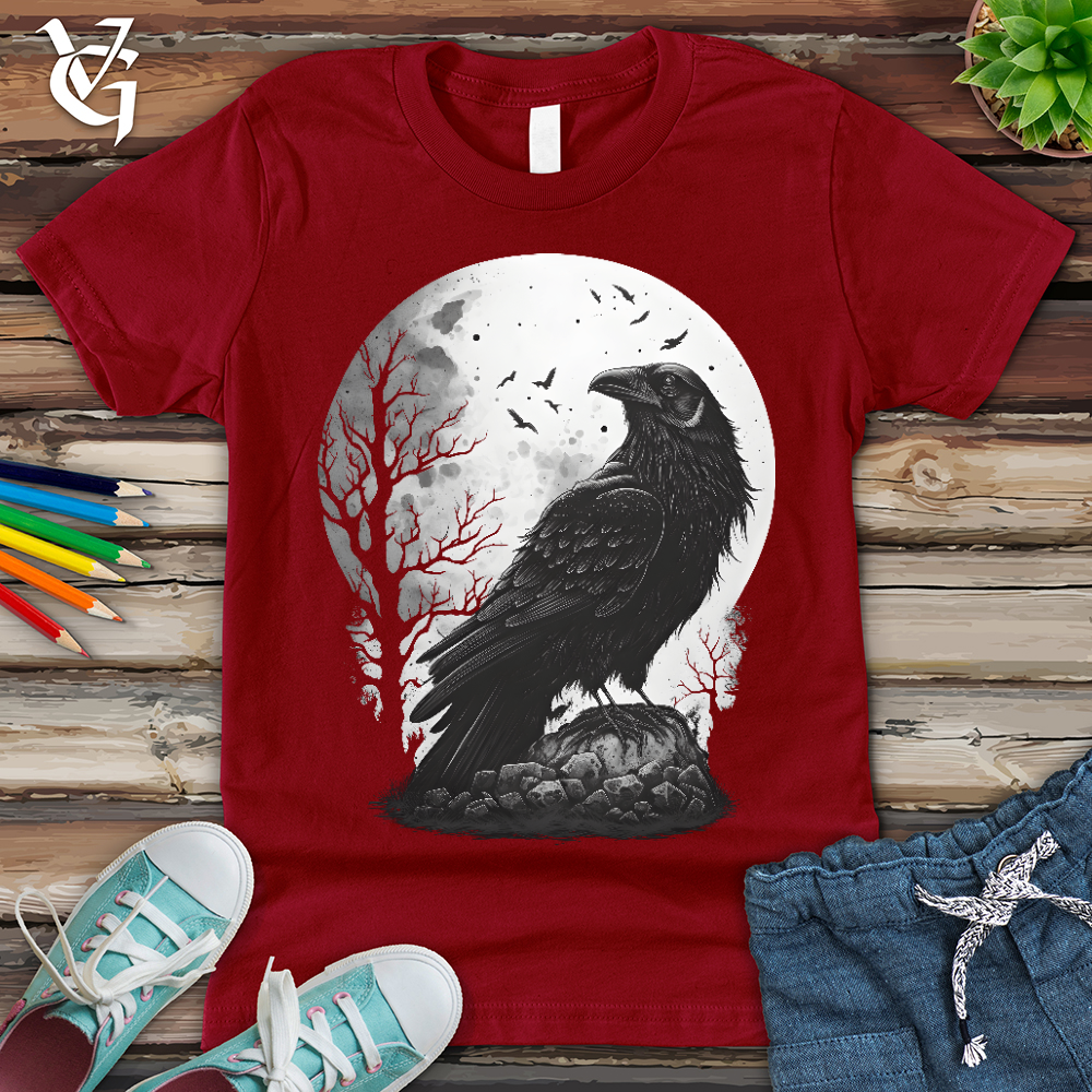 Viking Goods Midnight Raven Perch Youth Tee Cardinal / L
