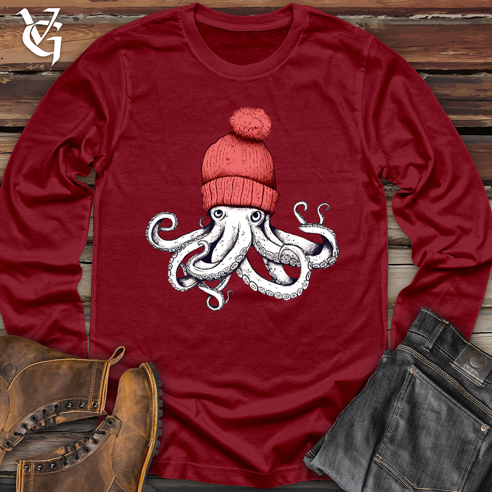 Viking Goods Octopus Chillin Long Sleeve Cardinal / L